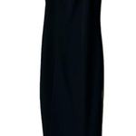 Yves Cossette Depeche Mode  Vintage 90s One Shoulder Black Maxi Bodycon Dress Sz 4 Photo 4