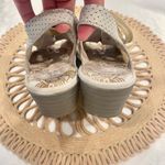 Fly London  Ylva Ice Blue Perforated Leather Platform Wedge Sandals EU40 / US10 Photo 7