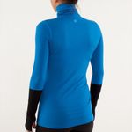 Lululemon St Moritz Jersey *Merino Wool Beaming Blue / Black seamless sweater Size 6 Photo 1