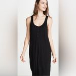 Z Supply Meridian Black Button Casual Midi Dress Size Med Photo 2