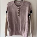 Madewell Striped Bowden Henley Sweater in Coziest Yarn Merino Wool and Alpaca Photo 0