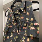 ZARA Trafaluc Collection Surf Shack Graphic Print Collared Cropped Tank Top - S Photo 3