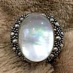 Sterling Silver MICHAEL DAWKINS Starry Night Mother of Pearl Ring Photo 2