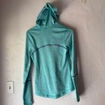 Zella XS Aqua Blue Active Hoodie Pullover 1/2 Zip Long Sleeve Thumbholes Photo 5
