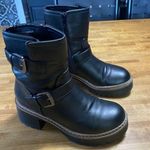 Esprit  Black Moto Boots with Buckle Detail Photo 0