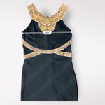 Free People  Black‎ Nerfertiti Bodycon Mini Dress Boho Party Size Large Photo 6