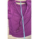 Hannah Sz S Soft Burgundy Tie Sleeve Deep V Tie Back Top Photo 6