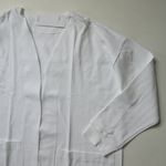 Eileen Fisher NWT Bracelet Sleeve Jacket in White Cotton Stretch Jersey XS Photo 2