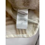 Joie  Plaid Fleece Lined Hoodie Quarter Zip Pullover M M Tan Cream Casual Photo 4