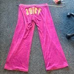 Juicy Couture  Magenta Velour Pants with Gold Detail XL Photo 0