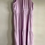 Old Navy NEW  purple lavender fit & flare crinkle gauze maxi dress Photo 7