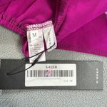 S. DEER Crop Top Womens M Magenta Off Shoulder Puff Sleeve Tie Waist Elastic NWT Purple Size M Photo 3