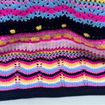 Colorful Striped Knit Sweater Pink Size L Photo 3
