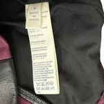 Rebecca Minkoff  Plum Purple V-Neck Black Lambskin Leather Panel Mini Dress Sz 0 Photo 5