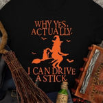 Boutique Halloween Flying Witch Graphic Tee Shirt Photo 0