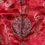 Mei Na Fashion Vintage Women’s XS S Red Asian Traditional Chinese Changshan Top Photo 4