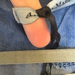 Angela Mara Denim Jacket L – Boho Ruffle Trim Lightweight Chambray Western NWT Blue Size L Photo 4