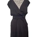 Daniel Rainn DR2 Dress Womens Short Sleeve Black Tied Pleated Evening Night Out Photo 5