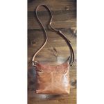 Born Leather Crossbody Bag Brown Distressed Shoulder Strap Hobo Style Purse Photo 6
