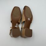 JustFab JF Gracie Block Heel Slingback Pumps Beige Black Square‎ Toe Classic Women's 8 Photo 8