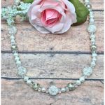 None Cute White Seed Pearl & Beaded Single Strand Necklace Toggle Clasp Classic 21" Photo 0