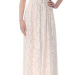 Free People $300 Fresh As A Daisy Women's Floral Ruched Tank Maxi Dress Ivory Photo 3