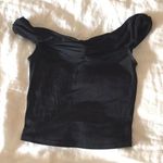 Silence + Noise Black off the shoulder crop top Photo 1