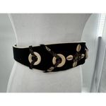 Ali Miles Waist Belt Sz L Seashell Beach Boho Art To Wear Adjustable Nautical​​​ Black Photo 2