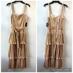 Mac Duggal 27062 Tiered Metallic Midi Dress Gold 4 Photo 2