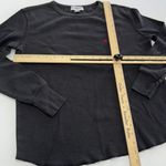 SUB_URBAN RIOT Sub Urban Riot Top Womens X Small Black‎ Thermal Heart Embroidered Crew Neck Photo 4