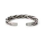 Boutique NEW‎ Solid Unisex Braided 925 Sterling Silver Cuff Bracelet Photo 9