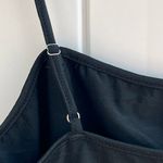 Lishly Black Adjustable Spaghetti Strap Sequined Fringe Crop Top Women's Size 12 Photo 3