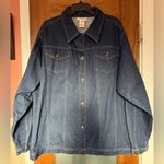 Venezia Vintage NWOT Plus Dark Denim Jean Button Up Jacket Size 2X Blue Photo 0