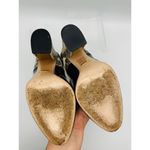 Gucci  Black Leather and Neutral Snakeskin Block Heel Pumps size 37 Photo 5