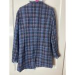 Venus  Blue Plaid Tweed Fringe Jacket Blazer Women Size 2 Photo 3