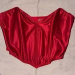 Victoria's Secret  Red Satin Corset Top Photo 0