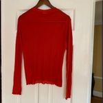 Villa Tencel Orange Ribbed Long Sleeved T Photo 2