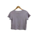 WSLY Bowery Boxy tee lavender short sleeve crop top size XS $70 Purple Photo 2