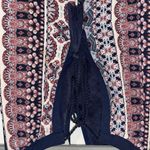 Charming Charlie CHARMING CHARLIES BOHO DESIGN TANK STYLE DRESS V NECK BLUES PINKS HAS 2 TASSELS Photo 3