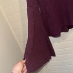 Free People sweater Damsel Bell Sleeve Cropped Sweater Maroon Wine xs Photo 3