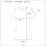 Loft  Floral V Neck Top Womens S White Navy Blue Ruffle Sleeve Cotton Shirt Photo 5