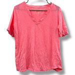 Lilly Pulitzer Lilly Pulitzer V-Neck Pink Tee Shirt Women’s Large Casual Summer Lightweight Photo 0