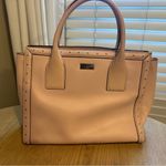 Kate Spade Fabulous  New York Posy Pink Gold Studded Leather Satchel Shoulder Bag Photo 2