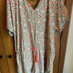 Cabana Life Jetties Beach Dolman Sleeve Romper Shorts Size L large Tassel Pocket Pink Photo 1