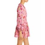 Love Shack Fancy Clarkie Floral Smocked Mini Dress Pink Multi Size S Photo 6
