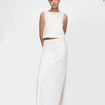 Gap  Linen Blend Midi Skirt Slip Photo 1