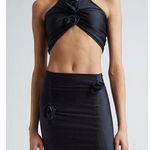 Coperni Rosette Racerback Stretch Jersey Crop Top Black Size XS Sleek Minimal Photo 0