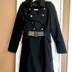 ZARA  fall winter Peacoat trench Jacket size Small excellent condition black coat Photo 0