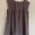Liz Lange Gray Maternity Tank with Embroidery Sz s Photo 4