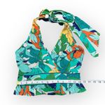 Band of Gypsies NWT Vera Green Floral Halter Crop Top Boho Blouse XS Photo 9
